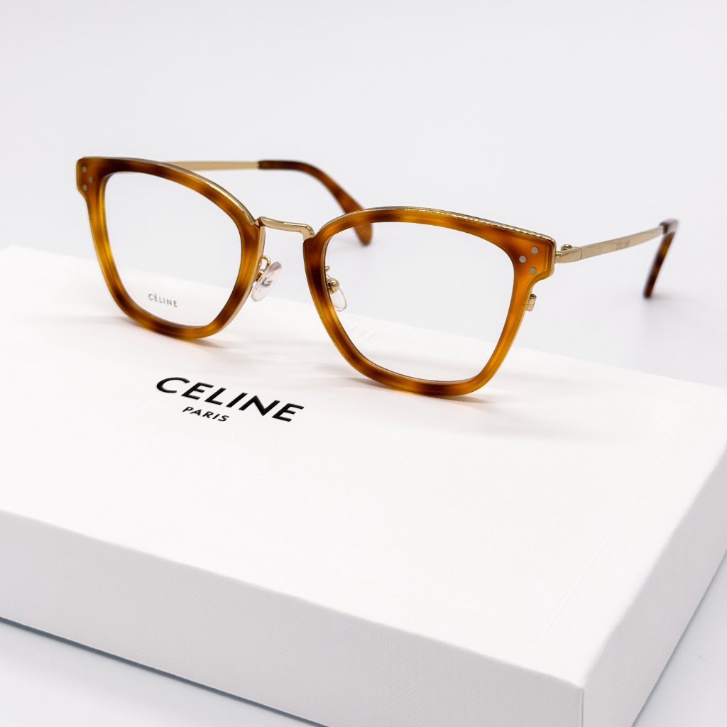 New Celine Cl 50002u 055 Women Light Havana Eyeglasses Celine Cl50002u 055